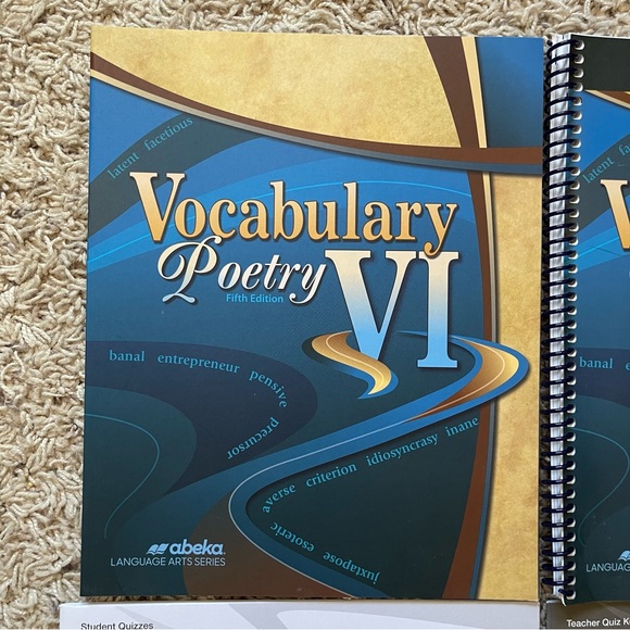 Abeka Language Arts Vocabulary Poetry Fifth Edition Set of Books Homeschool - Picture 2 of 5